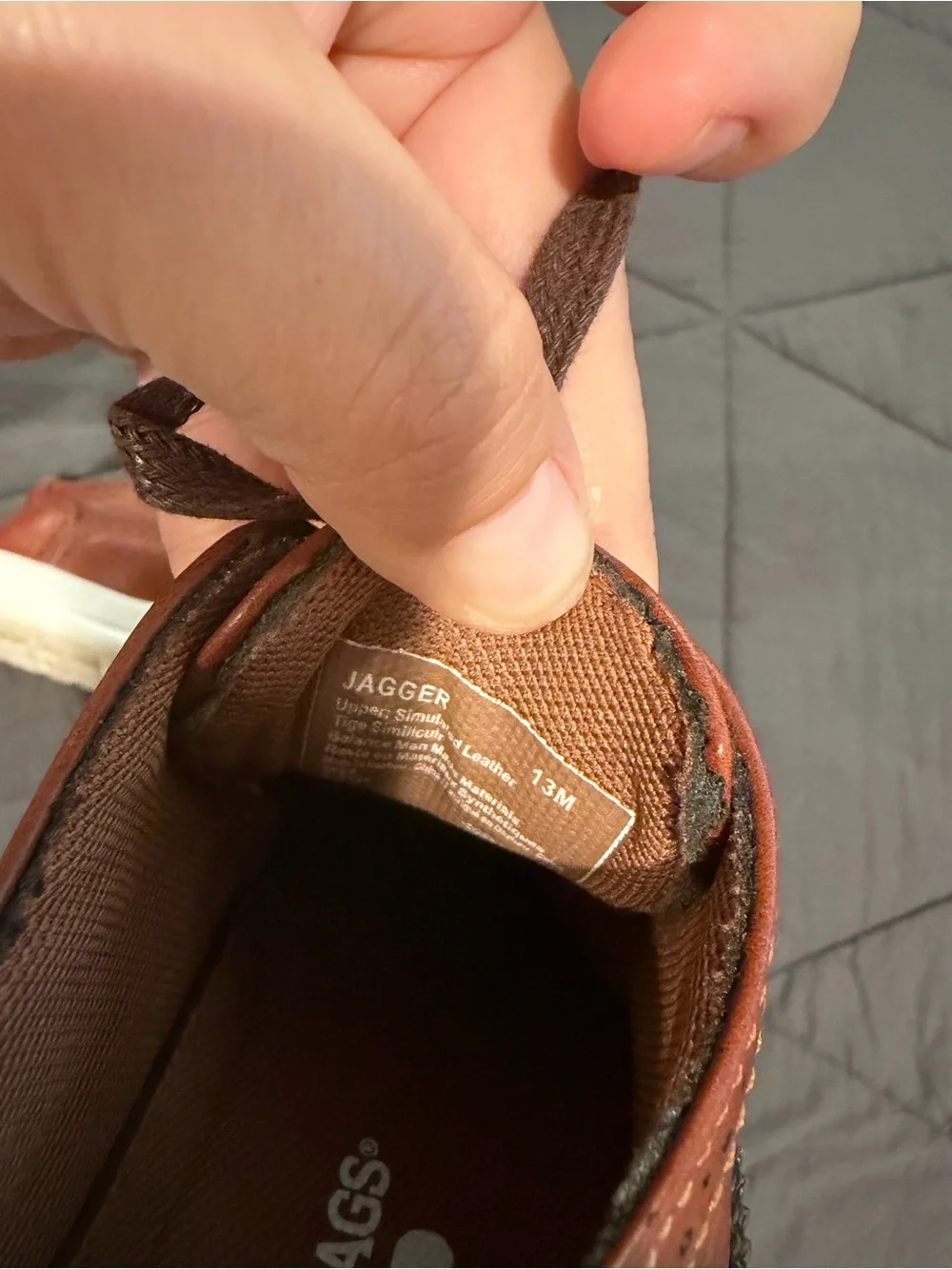 Kids Brown Wingtip Dress Shoes with Casual White Sole
